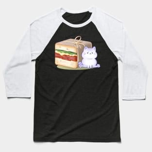 A cute cat with a bread Baseball T-Shirt